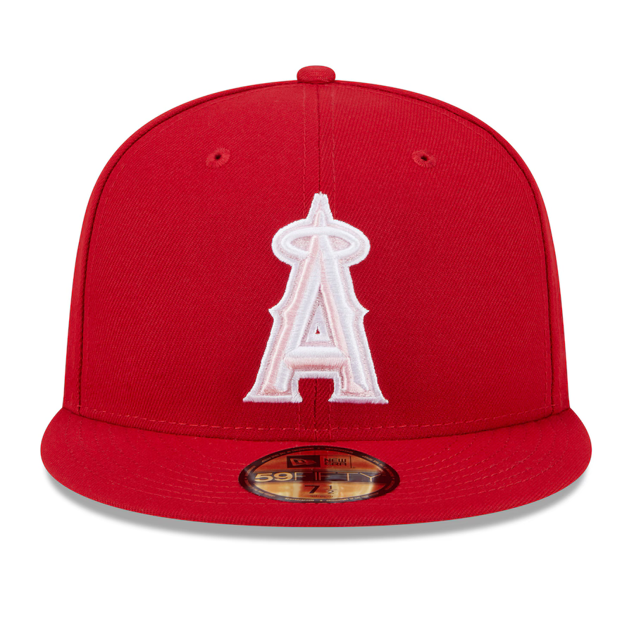 New Era Los Angeles Angels 2024 Mother's Day On-Field 59FIFTY Fitted Hat-Red