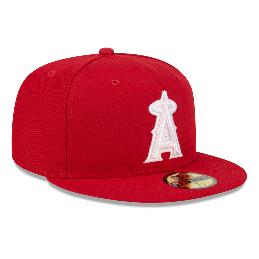 New Era Los Angeles Angels 2024 Mother's Day On-Field 59FIFTY Fitted Hat-Red