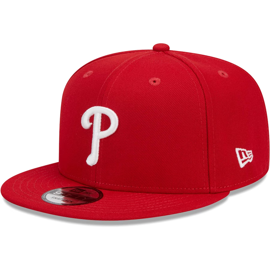 New Era Philadelphia Phillies 1980 World Series Side Patch 9FIFTY Snapback Hat-Red