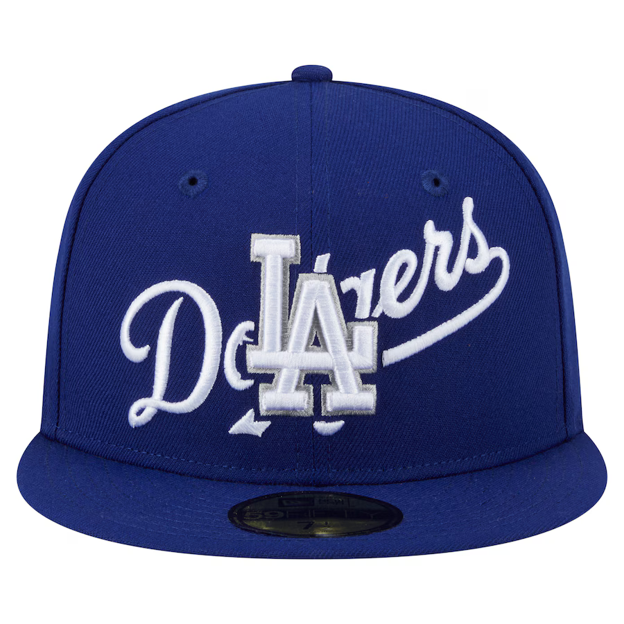 New Era Los Angeles Dodgers Overlap 59FIFTY Fitted Hat-Royal