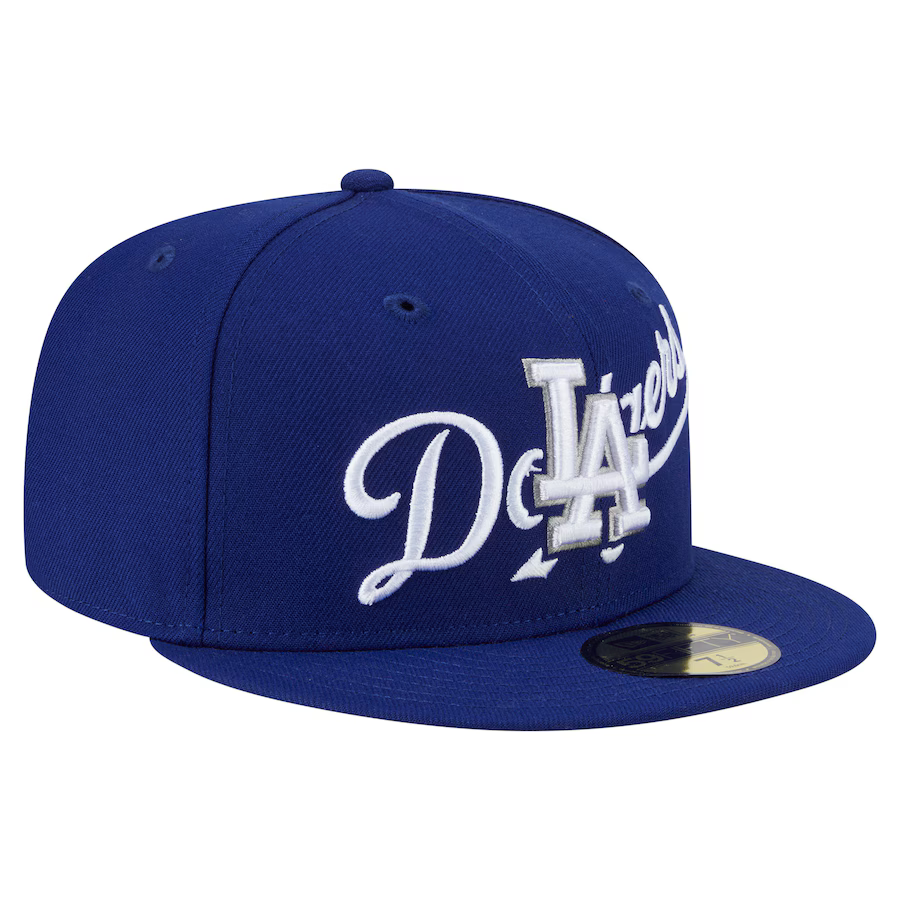 New Era Los Angeles Dodgers Overlap 59FIFTY Fitted Hat-Royal