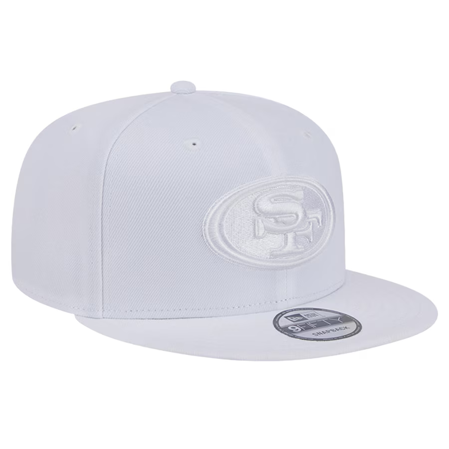 New Era Men's San Francisco 49ers White On White 9FIFTY Snapback Hat-