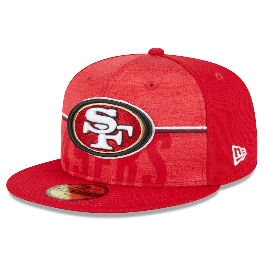 New Era Men's San Francisco 49ers NFL Training Camp 59FIFTY Fitted Hat 2023-Scarlet