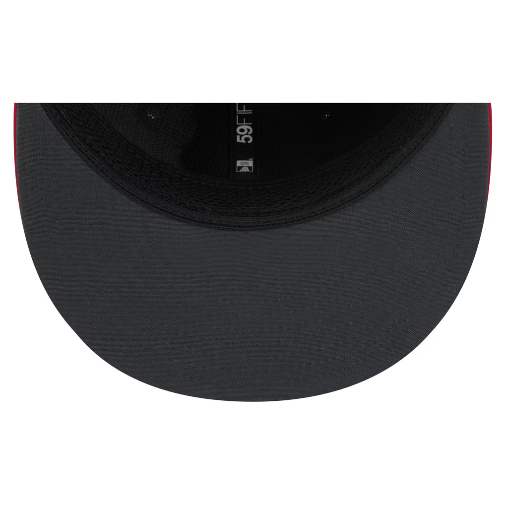 New Era San Francisco 49ERS 2026 Performance ON-FIELD Sideline 59FIFTY Fitted Hat-Red/Black