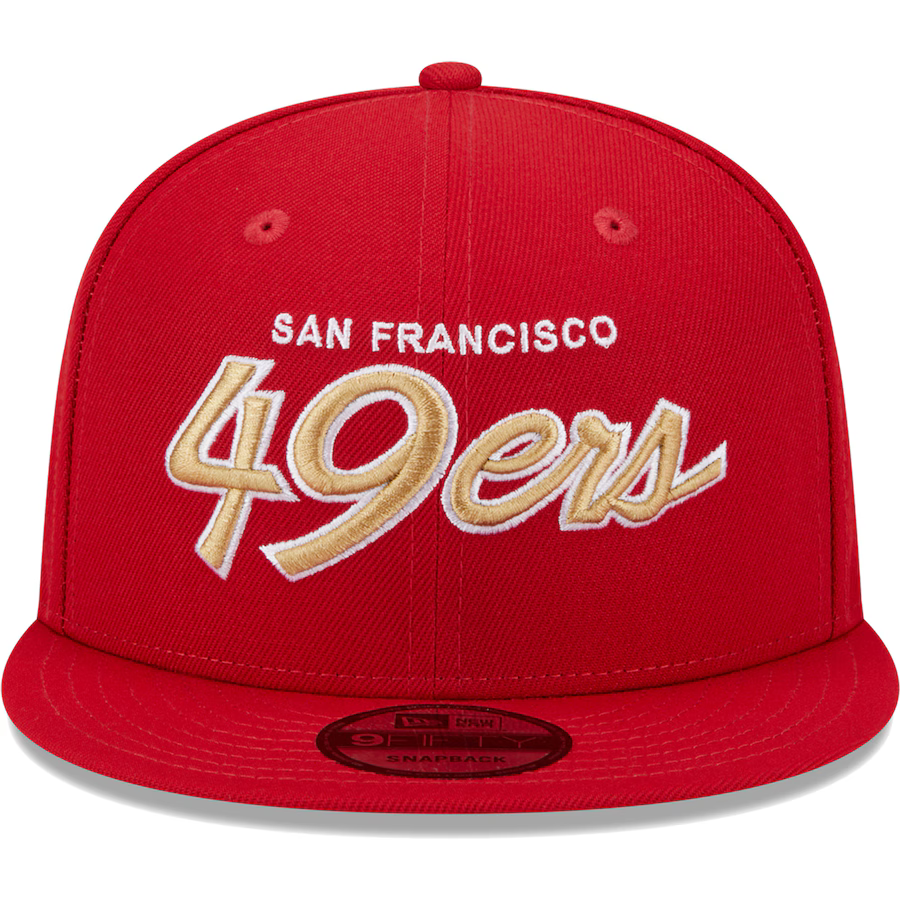 New Era Youth San Francisco 49ers Script 9FIFTY Snapback Hat - Red