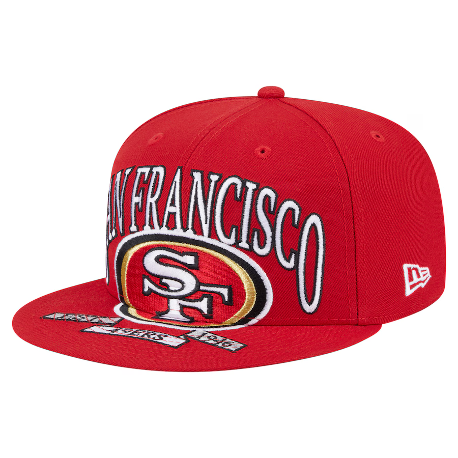 New Era San Francisco 49ers Oversized 59FIFTY Fitted Hat-Scarlet