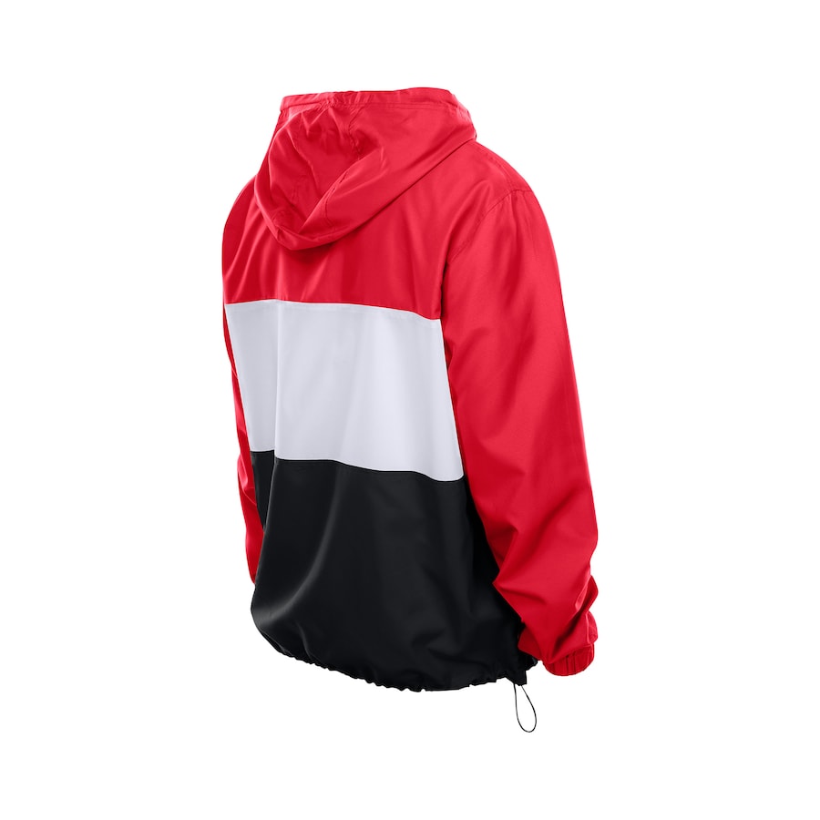 New Era San Francisco 49ers Ripstop Quarter-Zip Hooded Windbreaker