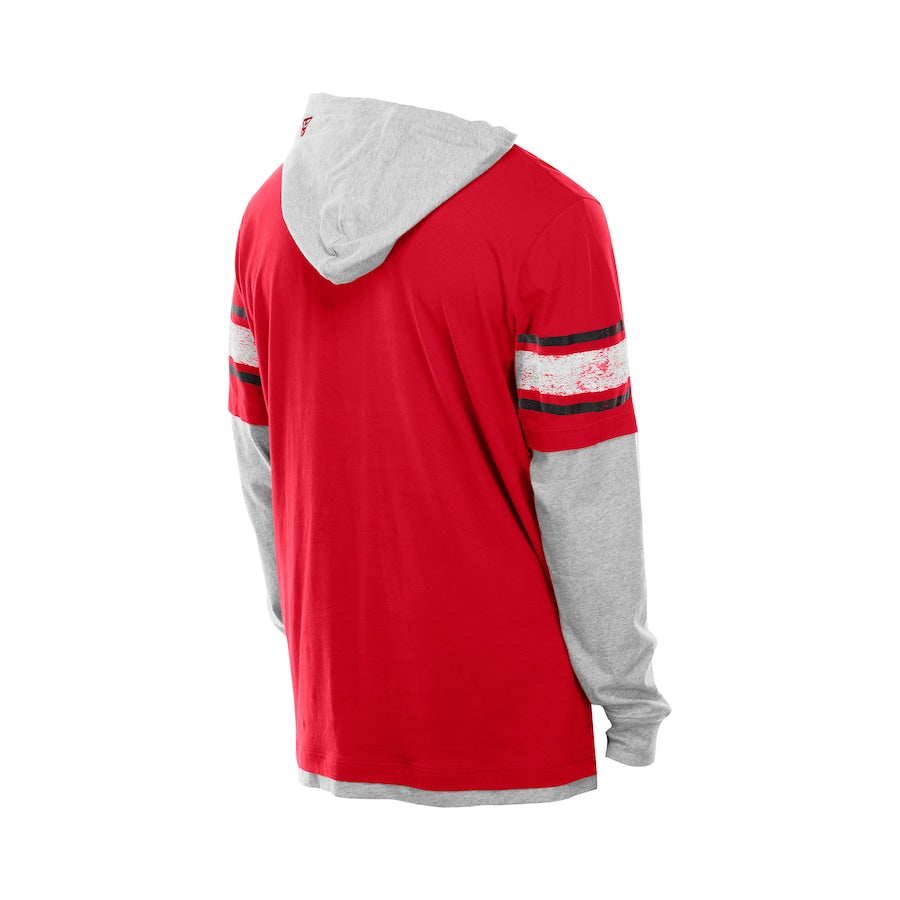 New Era Men's San Francisco 49ers Twofer Layered Long Sleeve Hoodie T-Shirt