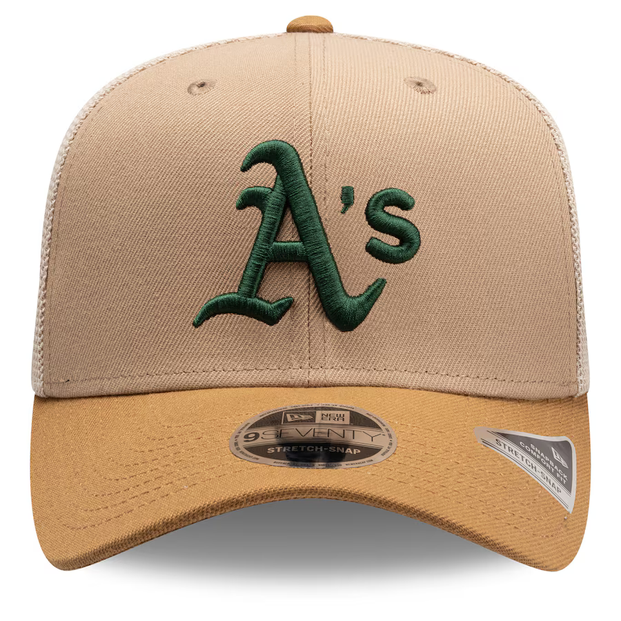 New Era Athletics 9SEVENTY Trucker Stretch-Snap Hat - Stone
