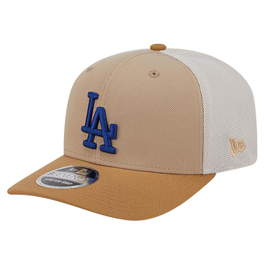 New Era Los Angeles Dodgers 9SEVENTY Trucker Stretch-Snap Hat - Stone