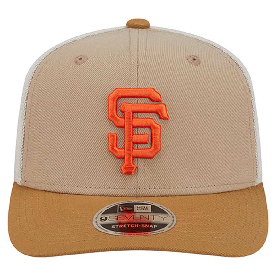 New Era San Francisco Giants  9SEVENTY Trucker Stretch-Snap Hat - Stone