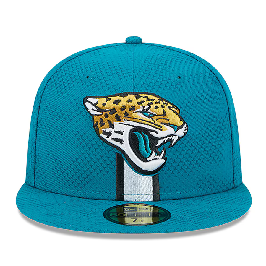 New Era Men's Jacksonville Jaguars Teal  Sideline 59FIFTY Fitted Hat