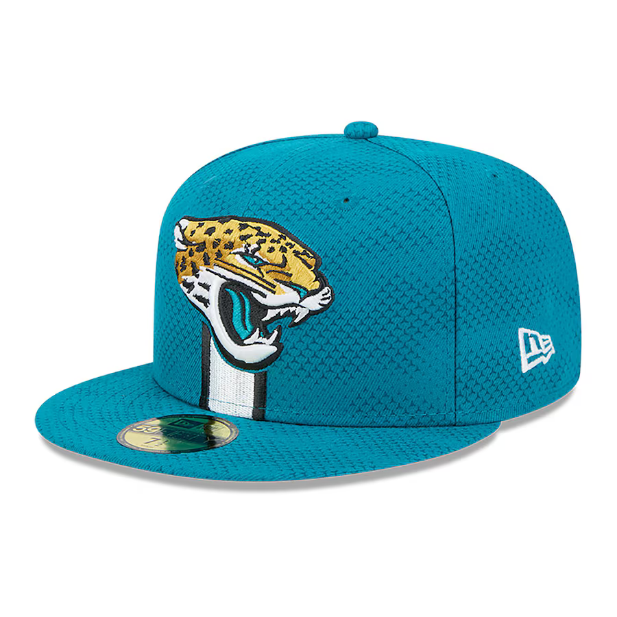 New Era Men's Jacksonville Jaguars Teal  Sideline 59FIFTY Fitted Hat