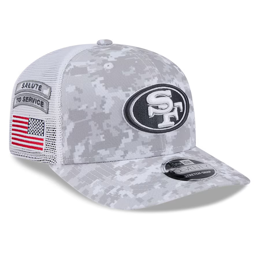 New Era San Francisco 49ers Salute to Service 9SEVENTY Snapback Hat 2024