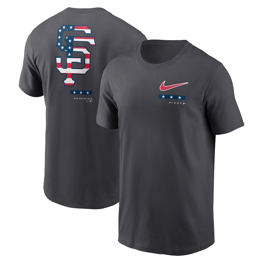 Nike Men's San Francisco Giants Anthracite Americana T-Shirt