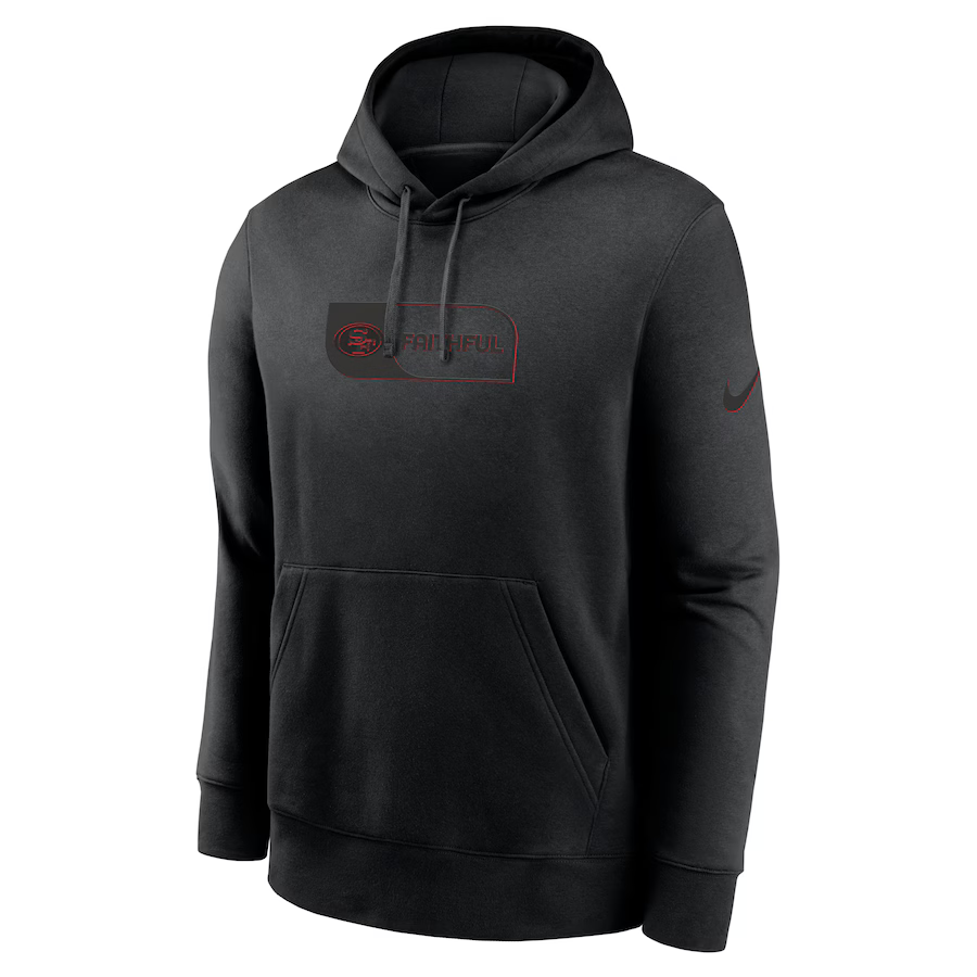 Nike San Francisco 49ers Black Edge French Terry Club Pullover Hoodie