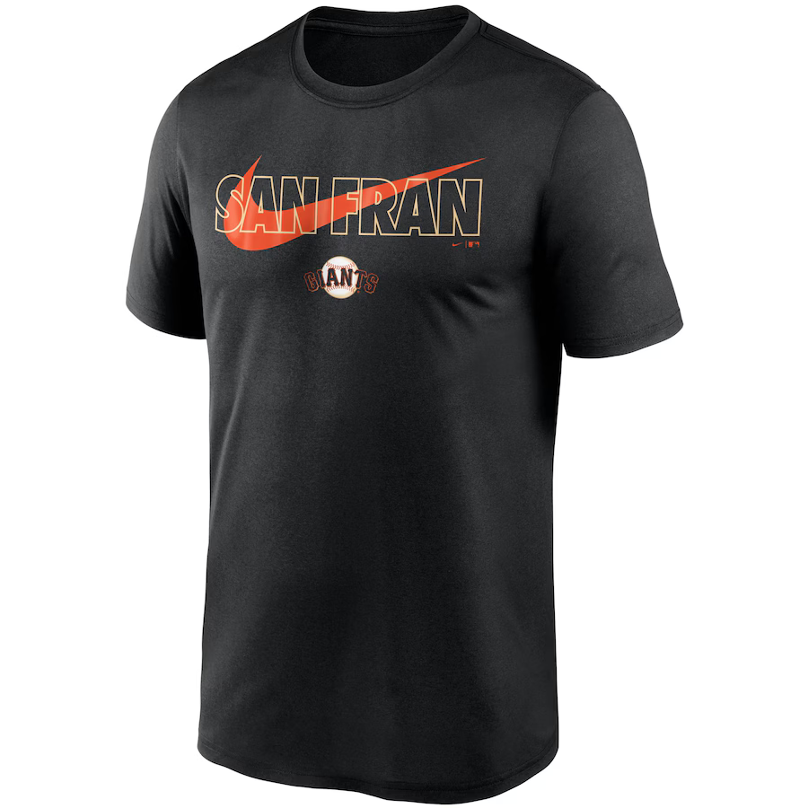 Nike Men's San Francisco Giants City Swoosh Legend Performance T-Shirt - Black