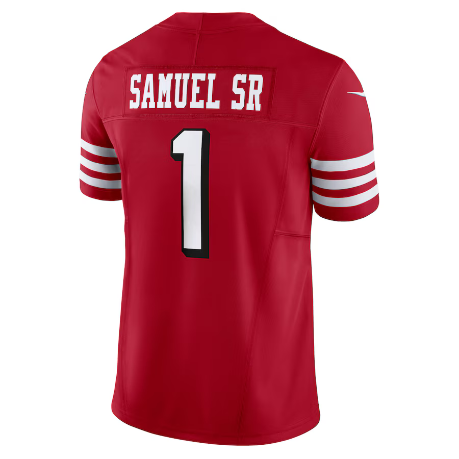 Nike Men's San Francisco 49ers Samuel #1 Limited Jersey–Gym Red