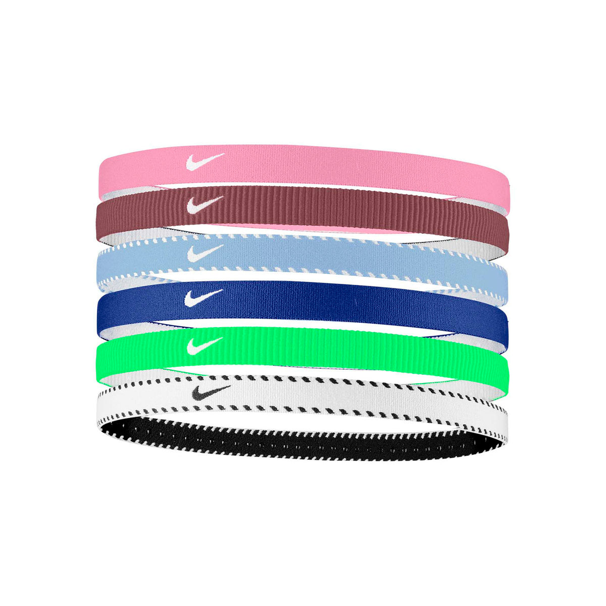 Nike Flex Headbands 6-Pack - Pink Rise/Pink Smoke/White