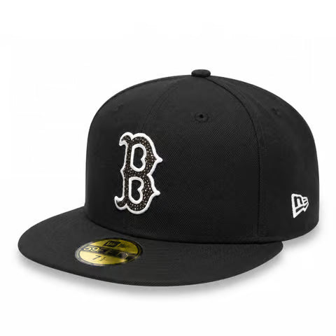 New Era Boston Red Sox Rhinestone 59FIFTY Fitted Hat - Black