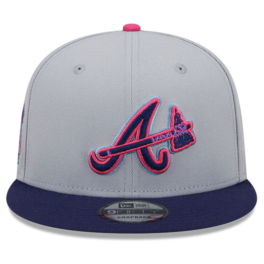 New Era Atlanta Braves Raspberry Big League Chew Flavor Pack 9FIFTY Snapback Hat