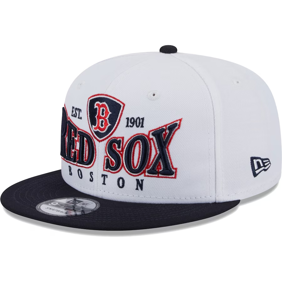 New Era Boston Red Sox Crest 9FIFTY Snapback Hat - White