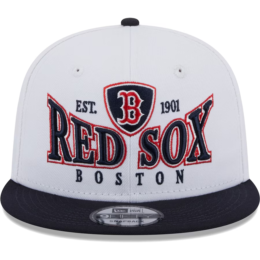 New Era Boston Red Sox Crest 9FIFTY Snapback Hat - White