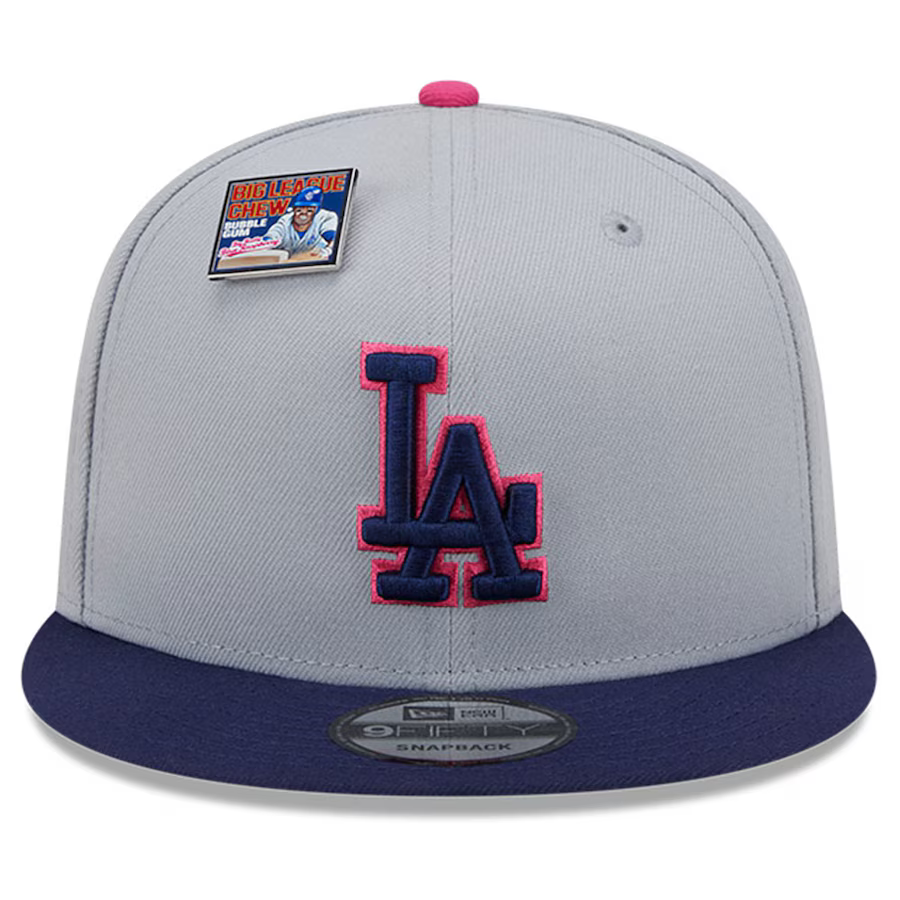New Era Los Angeles Dodgers Sox Raspberry Big League Chew Flavor Pack 9FIFTY Snapback Hat