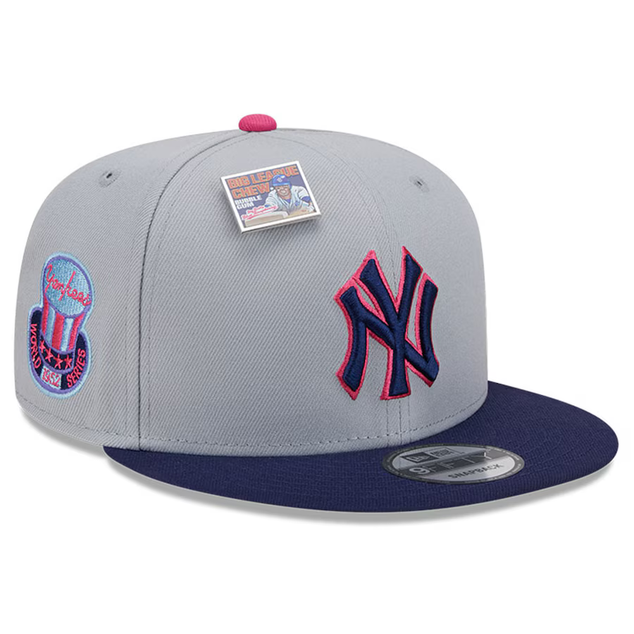 New Era New York Yankees Raspberry Big League Chew Flavor Pack 9FIFTY Snapback Hat