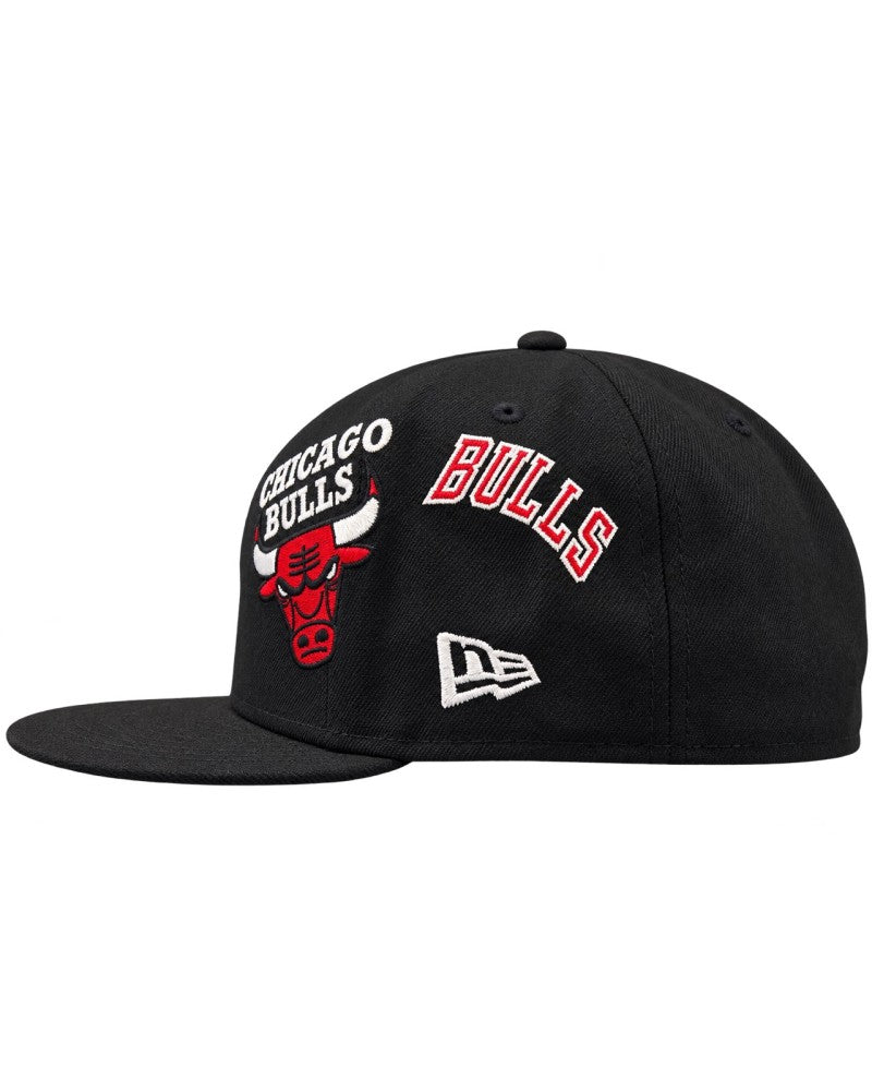 New Era Chicago Bulls Multi Patch 59FIFTY Fitted Hat-Black