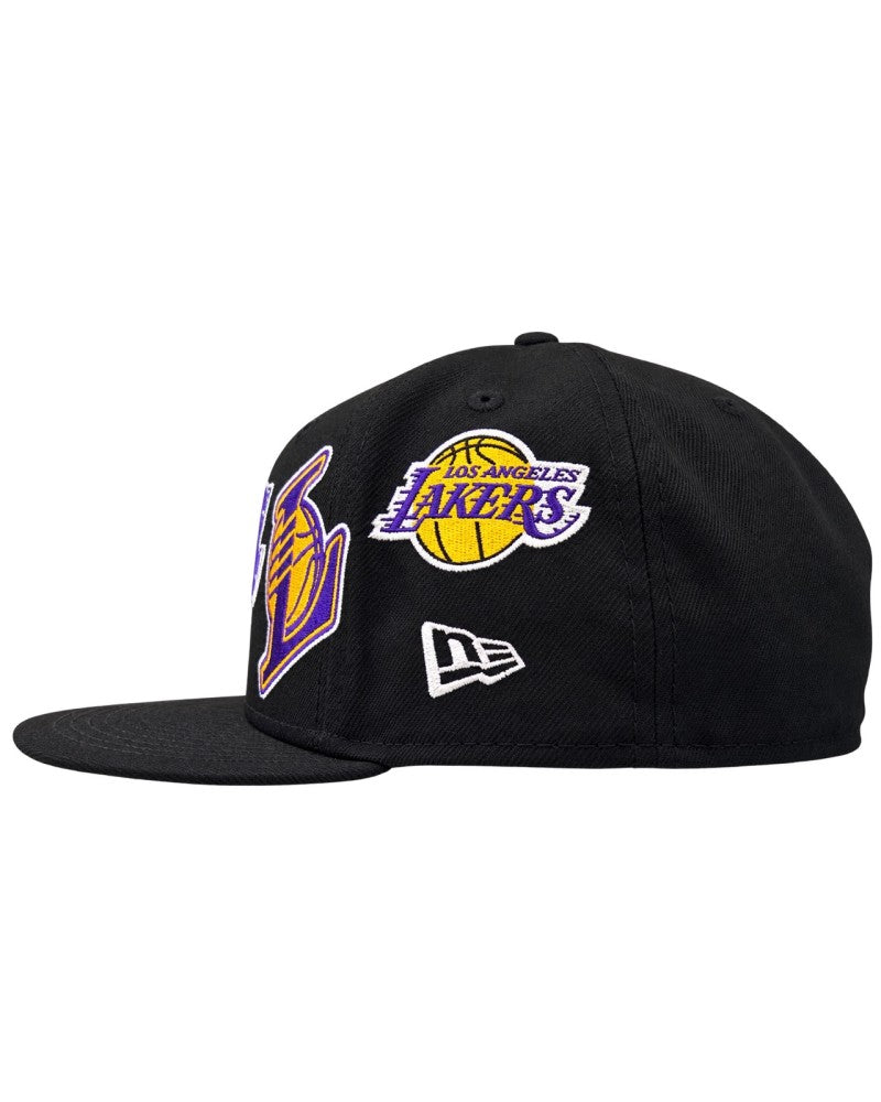 New Era Los Angeles Lakers Multi Patch 59FIFTY Fitted Hat-Black