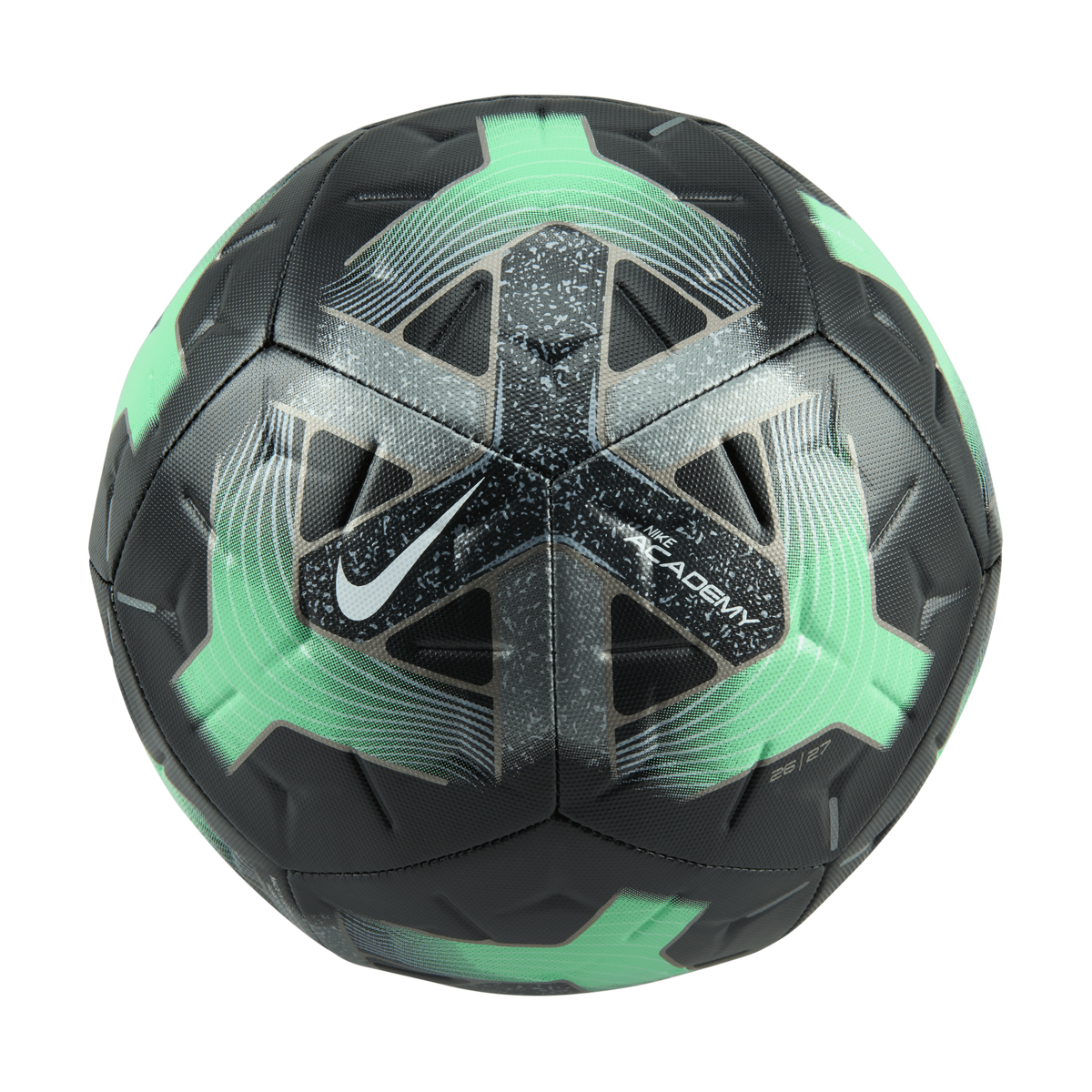 Nike Academy Soccer Ball IQ0642-010 in Black, Illusion Green, Off Noir and White