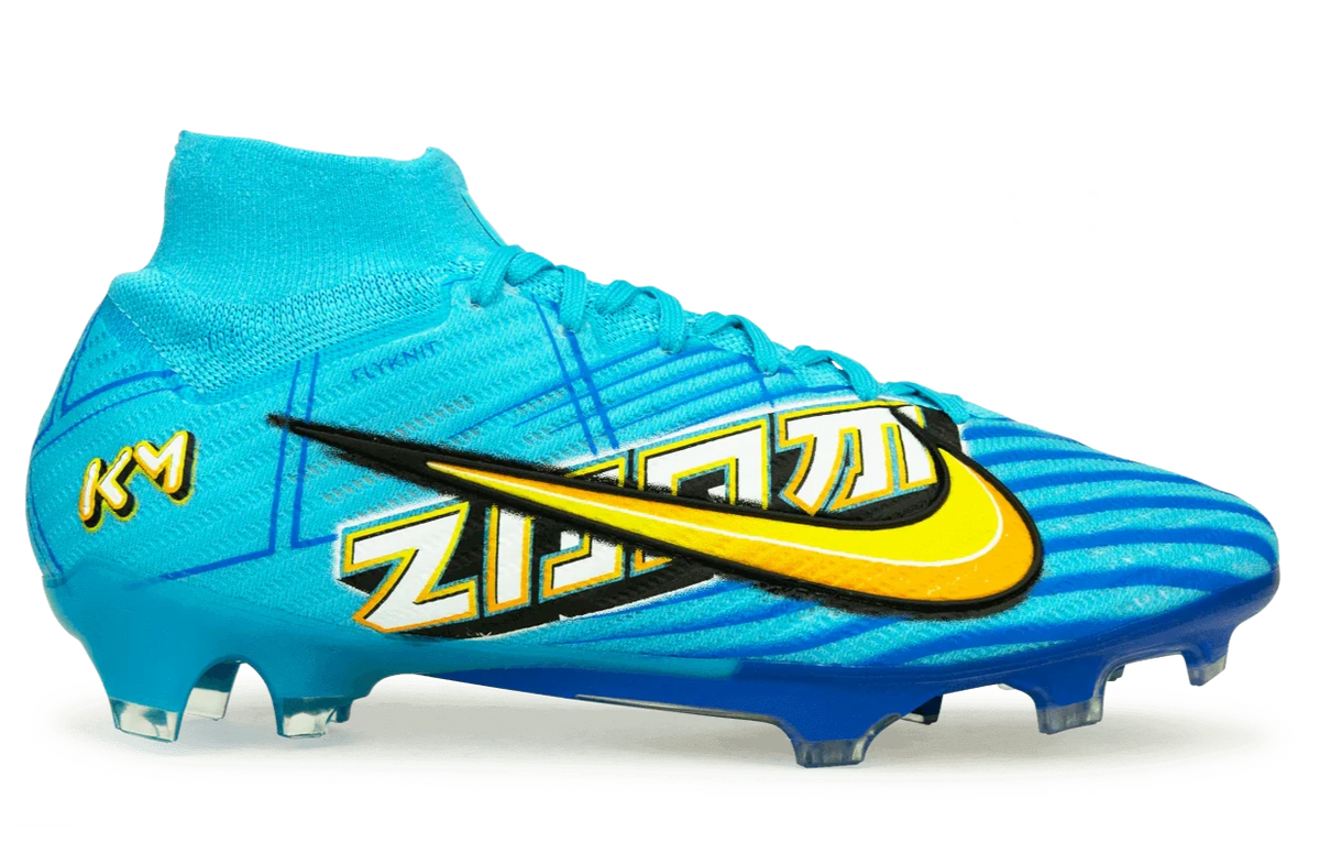 Nike Zoom Mercurial Superfly 9 Elite KM FG-Baltic Blue/White