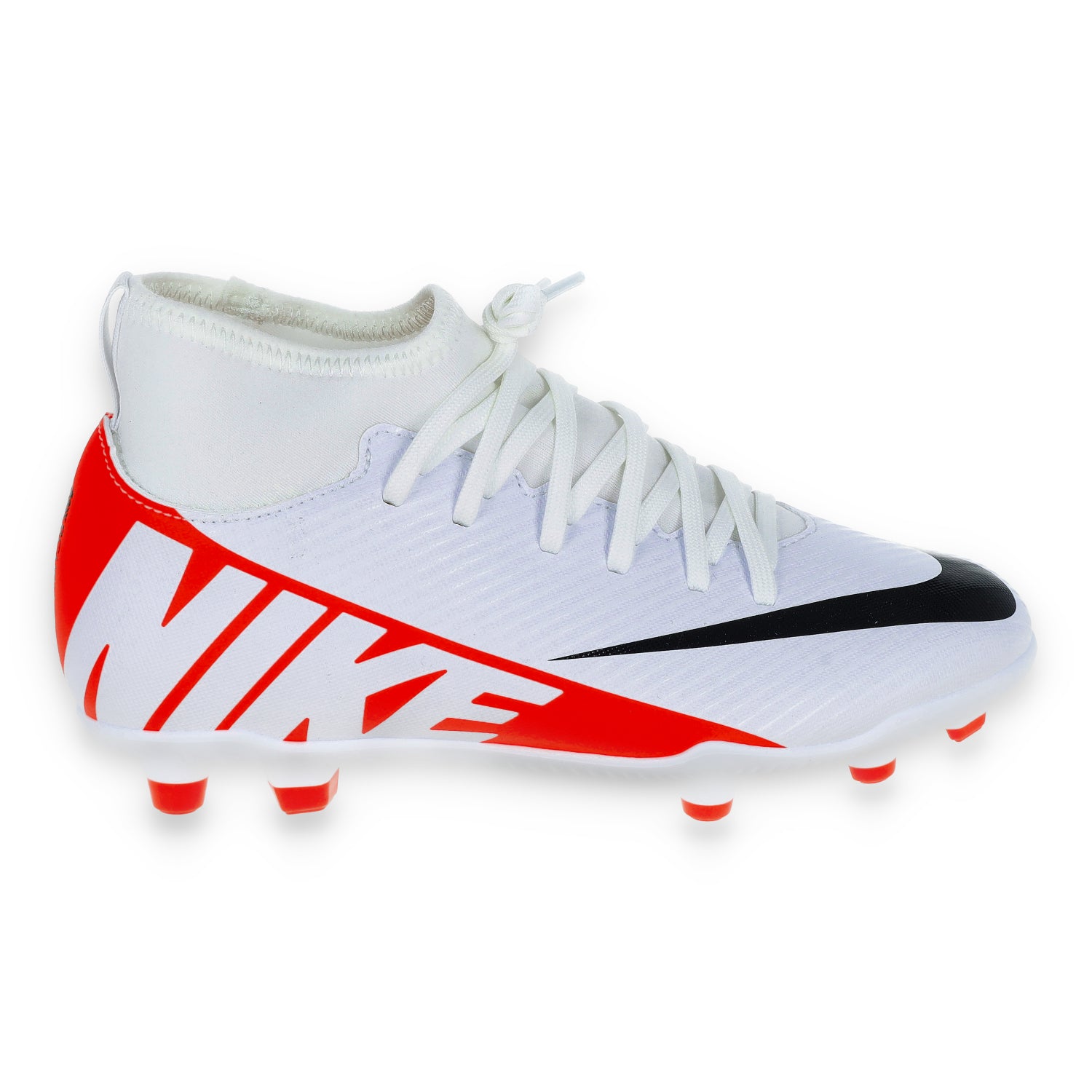 Nike Jr. Mercurial Superfly 9 Club FG/MG-Bright Crimson/White-Black