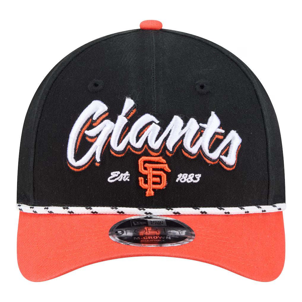 San Francisco Giants New Era Team Loyal 9FORTY M-Crown Adjustable Hat - Black/Orange