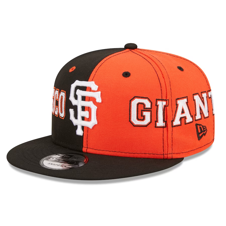 New Era San Francisco Giants Team Split 9FIFTY Snapback Hat - Black/Orange