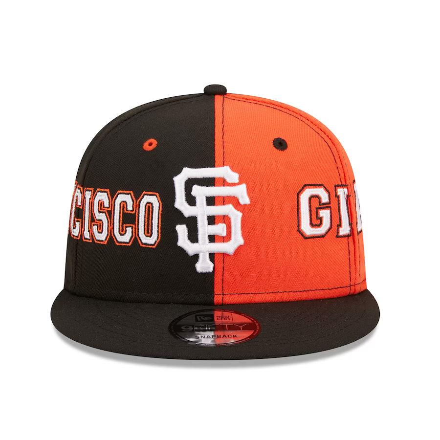 New Era San Francisco Giants Team Split 9FIFTY Snapback Hat - Black/Orange