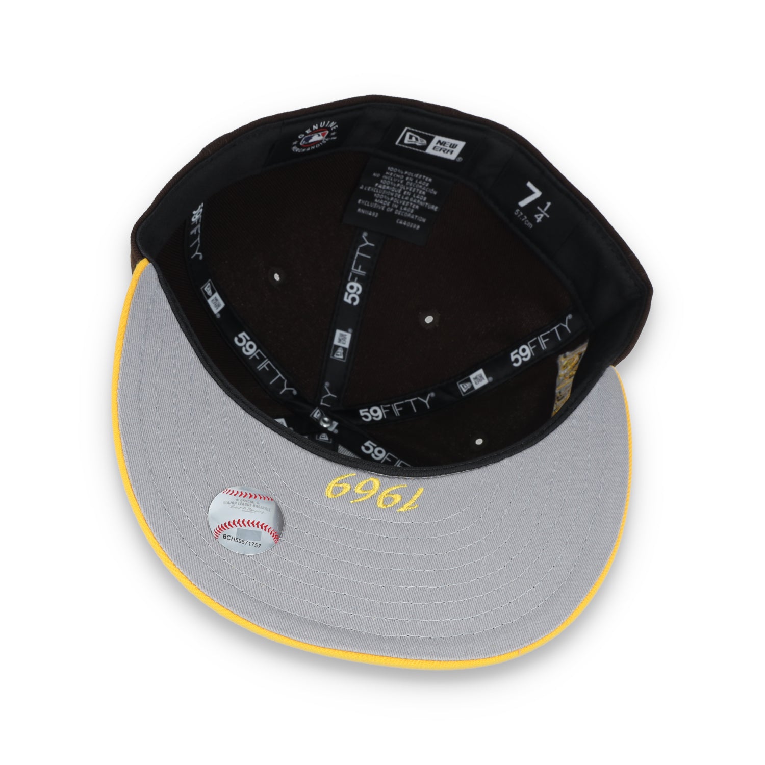 New Era San Diego Padres NL West 59FIFTY Fitted Hat-Brown/Yellow