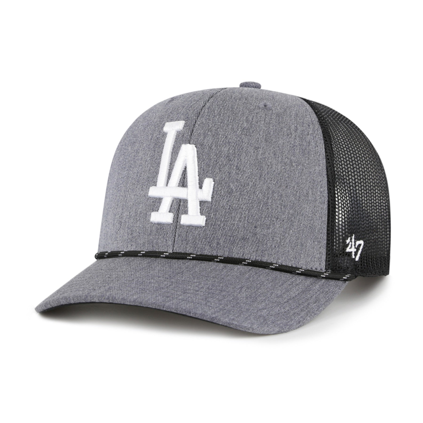 '47 Brand Los Angeles Dodgers Carbon Rope Trucker Adjustable Snapback Hat