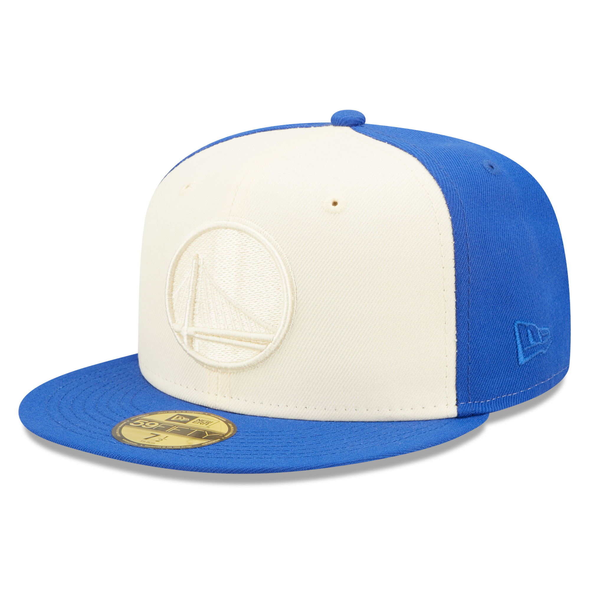 NEW ERA GOLDEN STATE WARRIORS 2-TONE 59FIFTY FITTED HAT -BLUE/CREAM