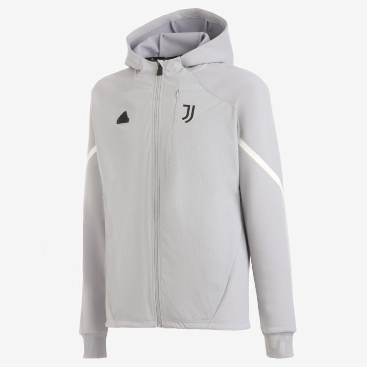Adidas Juventus Designed for Gameday Full-Zip 23/24 Hoodie-Halo Silver