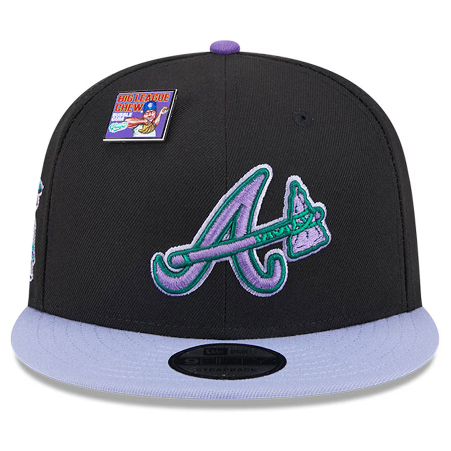 New Era Atlanta Braves Grape Big League Chew Flavor Pack 9FIFTY Snapback Hat