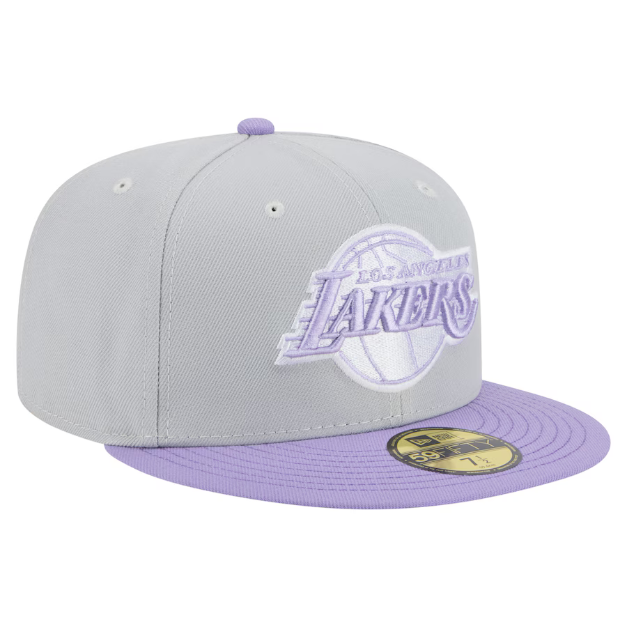 New Era Los Angeles Lakers 2-Tone Color Pack 59FIFTY Fitted Hat-Gray/Purple
