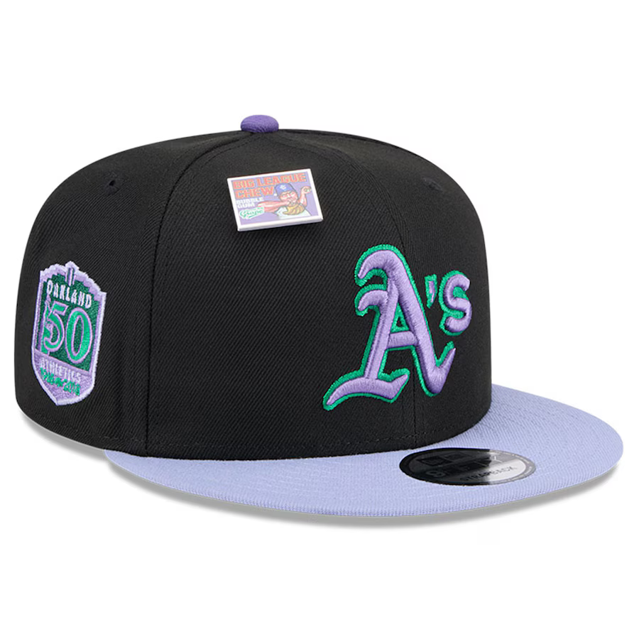 New Era Oakland Athletics Grape Big League Chew Flavor Pack 9FIFTY Snapback Hat