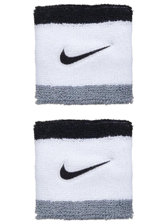 Nike Swoosh Wrist Bands-Black/White/Grey