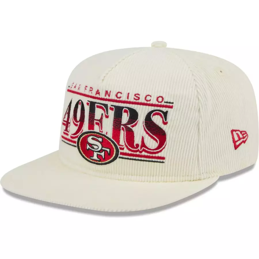 New Era San Francisco 49ers  Corduroy Throwback The Golfer Snapback Hat