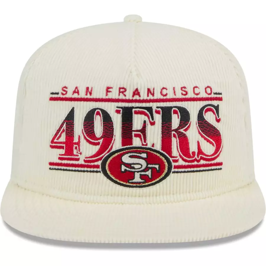 New Era San Francisco 49ers  Corduroy Throwback The Golfer Snapback Hat