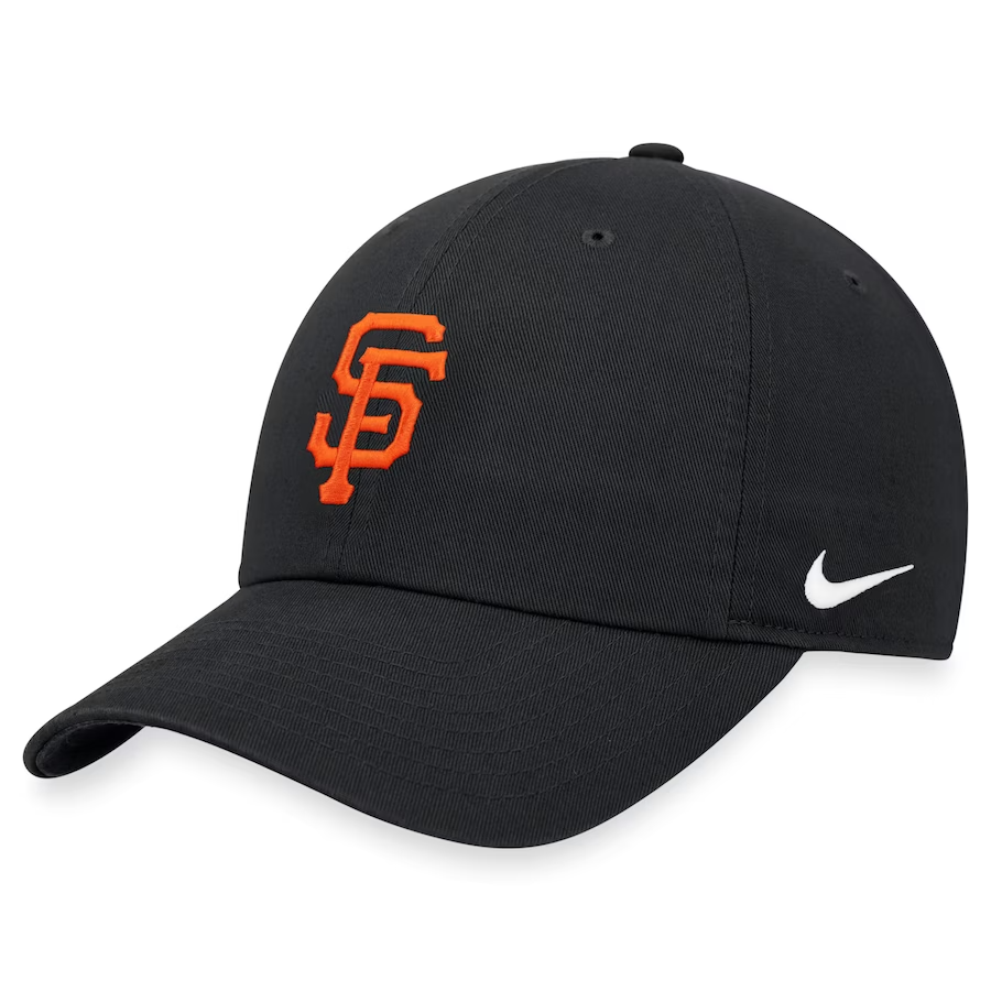 Nike San Francisco Giants Logo Heritage 86 Adjustable Hat-Black