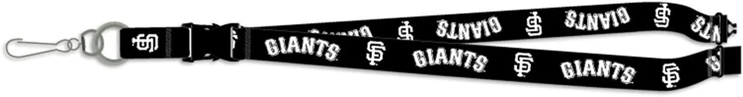 San Francisco Giants Blackout Style Lanyard Keychain Double Sided Breakaway