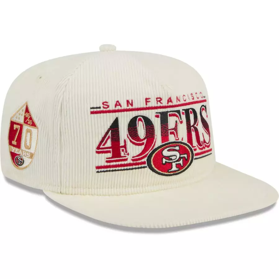 New Era San Francisco 49ers  Corduroy Throwback The Golfer Snapback Hat